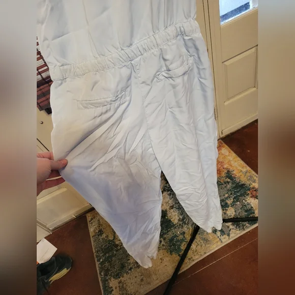 Light Blue Spaghetti Strap Jumpsuit - Picture 3 of 13